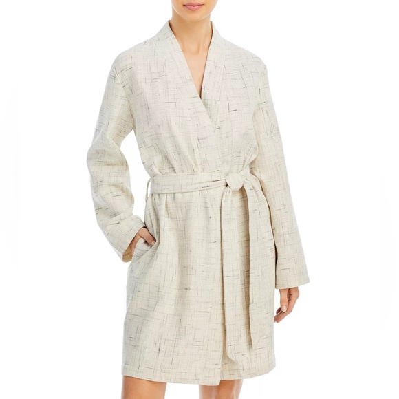 Hudson Park Collection Strié Print Waffle Bathrobe, Size S/M New w/Tag - Picture 7 of 7